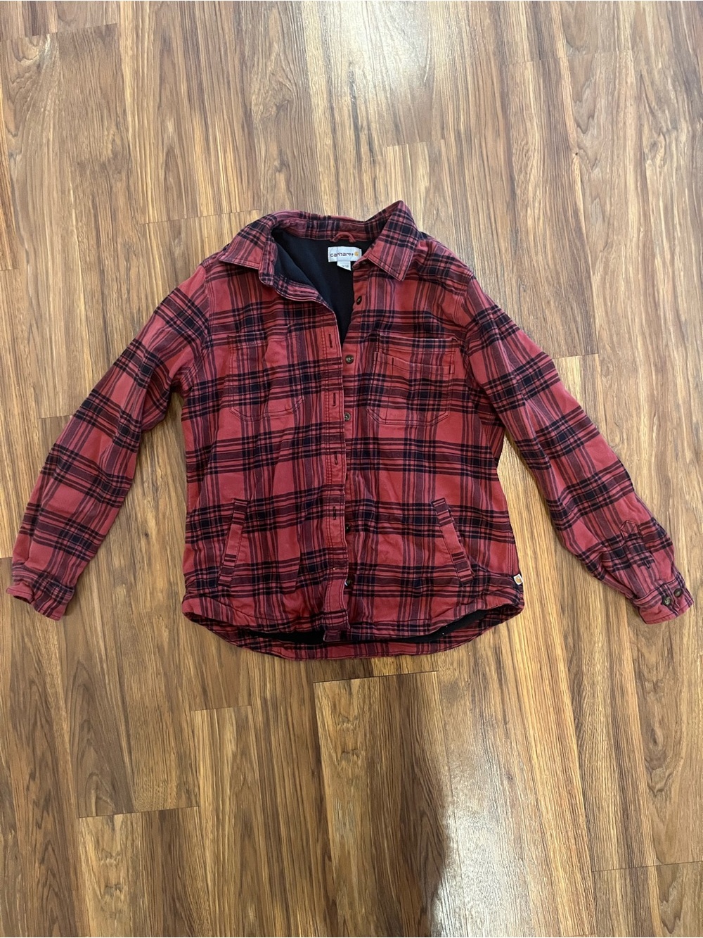 Carhartt Red Plaid Button-Up Shirt